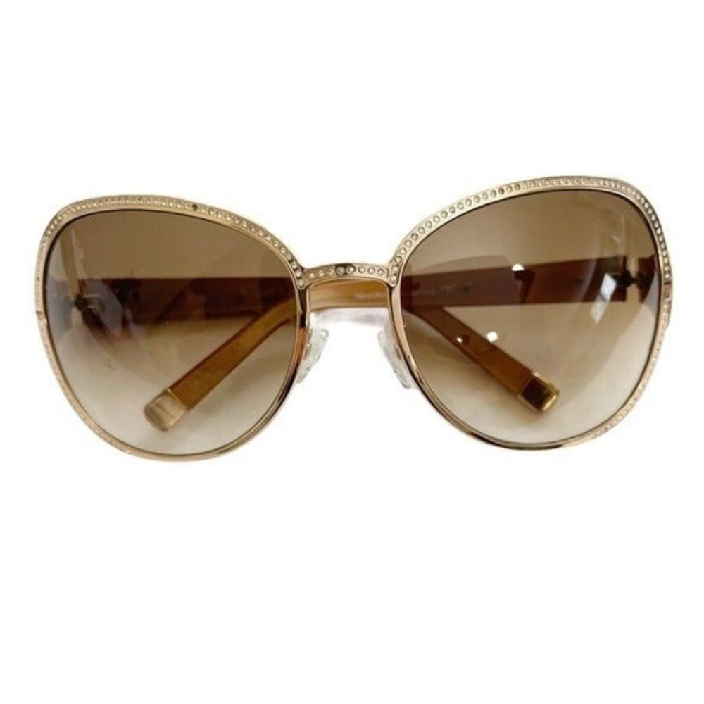 Authentic Original‎ Technomarine Gold Pave' Diamond Large Logo Mask Sunglasses